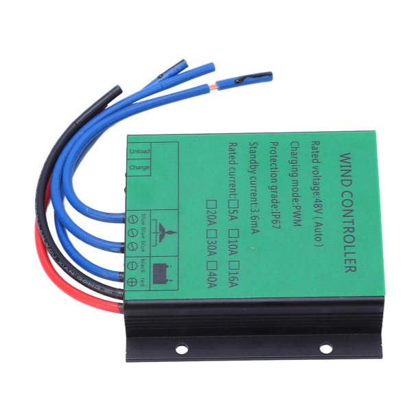 Vindmølle Generator Controller 1000W Effektiv PWM Opladning IP67 LED Indikerer Vindmølle Regulator 48V 40A