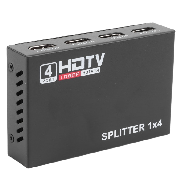 Video Splitter 1 In 4 Out 1080P Stöd Plug and Play USB Power Alloy Case HD Splitter för stationär dator