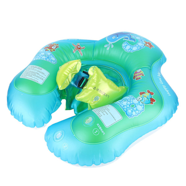 Baby Svømmering PVC Tegneserie Oppblåsbar Svømme Flyte Barn Anti Flip Basseng Flyte med Redningsvest