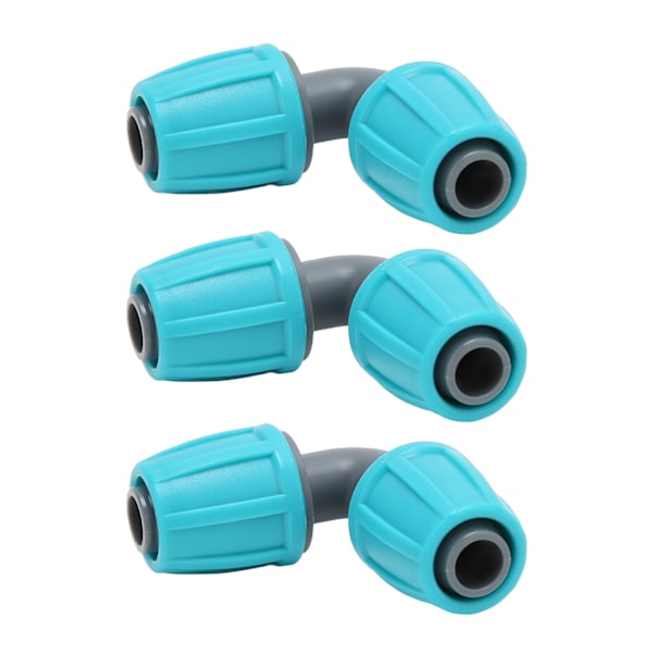 10 stk. 16mm låsebarbed-stik PE 90° albue slangeforbindelse have landbrugs drypvanding fittings