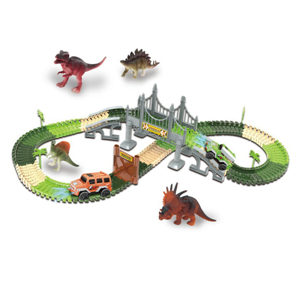 192 stk. Dinosaur Road Toys Imagination Improvement Forældre-barn Interaktion Fleksibel Bøjelig til Børn Drenge Piger