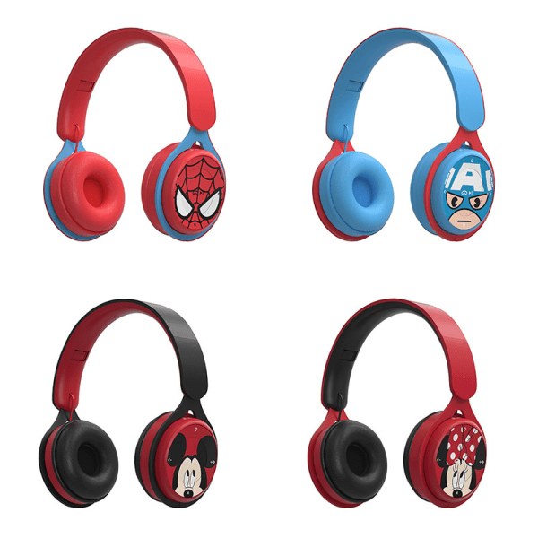Anime over-ear sammenleggbare bluetooth-headset spiderman