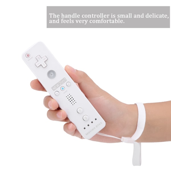 Somatosensorisk Game Handle Controller Gamepad Inbyggd accelerator för Nintendo Wii WiiU (Vit)