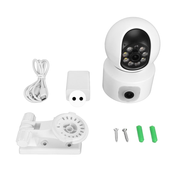 Säkerhetskamera för inomhusbruk 2K HD Night Vision Rörelsedetektering 5G 2.4G trådlös Smart WiFi Baby Monitor Kamera för Baby Pet 100‑240V EU-kontakt