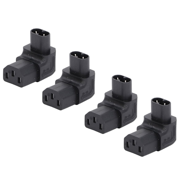 IEC320 C8 til C13 strømadapter han til hun 90 graders strømstikadapter til printer scanner 4 stk 250V