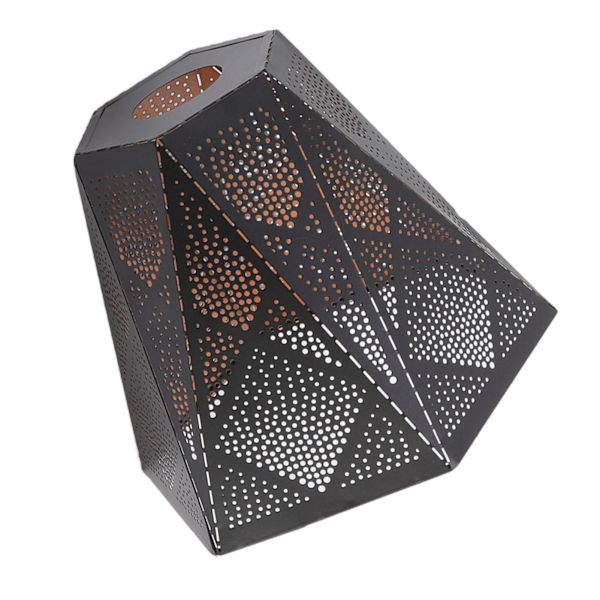 Lamp skärm smidesjärn ihålig design modern stil korrosionsbeständig bordslampa skärm för E27 E26 lamphållare