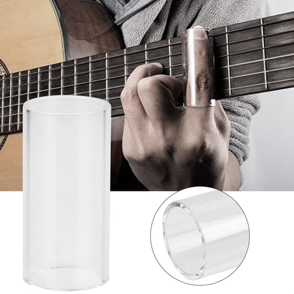 Universal Gitarr Transparent Glas Slide Instrument Tillbehör Gitarr Slide Set (51mm)