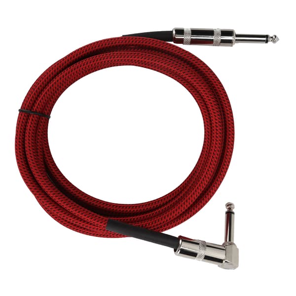 JORINDO Elektrisk Gitarrförstärkarkabel 6,35 mm 1/4 tum Audio Instrumentkabel Röd 3m 9,8ft