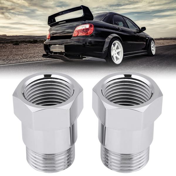 2 stk. 32 mm M18*1.5 O2 Ilt Sensor Forlænger Spacer Bøsninger Adapter Sølv