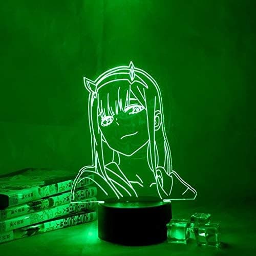 Anime LED-lampe nattlampe illusjonslampe zero two figura la