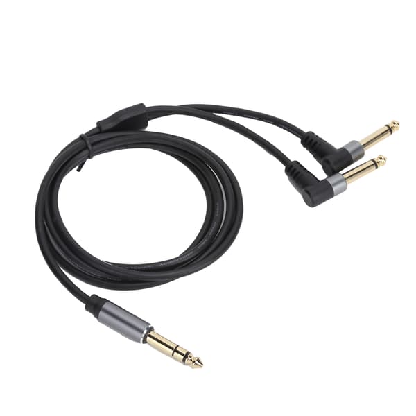 1,5 m 4,9 ft 6,35 mm Stereo til Mono Adapterkabel Han til Han Audio Splitter
