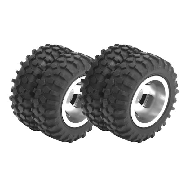 2 kpl RC-takarenkaan kaksoisrenkaan rengas, halkaisija 55 mm, sopii WPL D12 1/10 -kaukosäätimeen TruckSilver