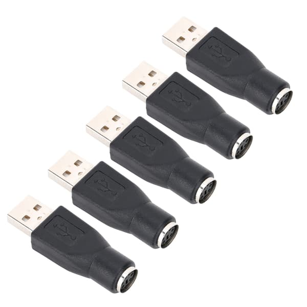 5 STK USB Han til for PS/2 Hun Adapter Konverter til Tastatur Mus med for PS/2 Interface