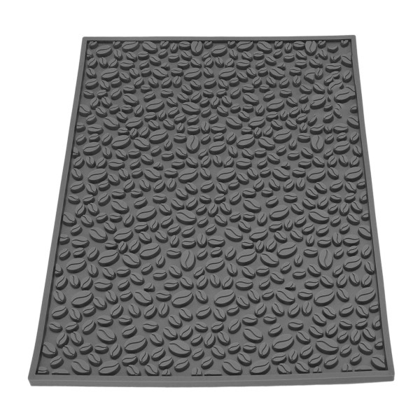 Halkskyddsunderlägg för kaffebönor Design Skrivbord Bar Disk PVC-underlägg för Vattenavrinning Filtrering Grå