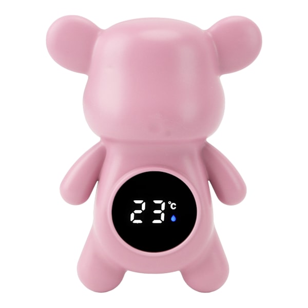 Digital Baby Bath Thermometer Bear Shape Safety Display Water Thermometer Room TemperatureInfant Baby Bath Toy Pink