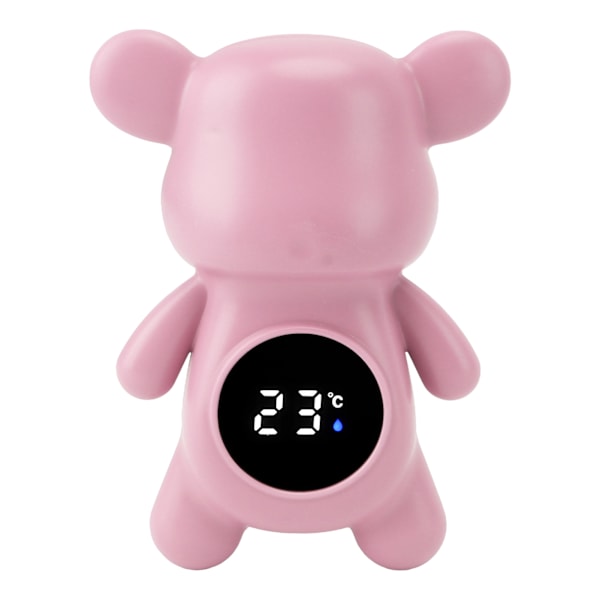 Digitalt Baby Badetermometer Bjørn Form Sikkerhedsskærm Vandtermometer Rumtemperatur Spædbarn Baby Badelegetøj Pink