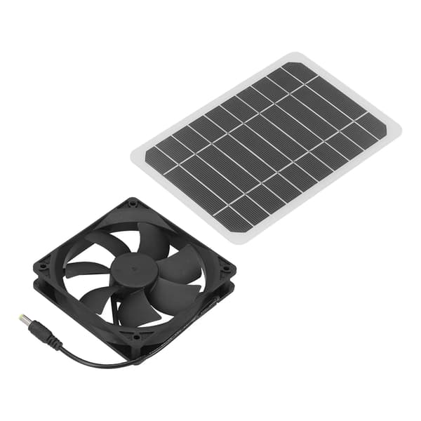 6W solpanel med køleventilator Mini ventilator soldrevet udsugningsventilator til kæledyrshundehus
