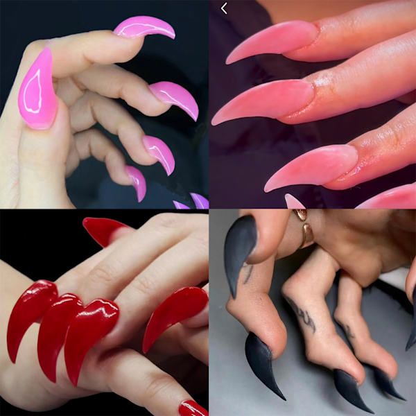 Nail art nail tips speciell nagel form eagle claw art naglar lösnaglar A2