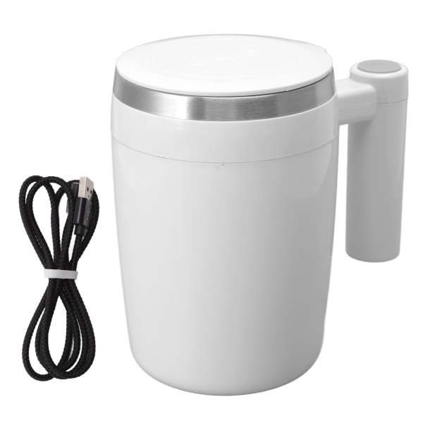 Automatisk magnetisk omrøringskrus 380ml USB-opladning rustfrit stål kaffeblanding kop selvomrørende krus