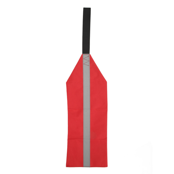 Röd säkerhetsflagga med reflekterande remsa Oxford tyg varningsflagga för kajak kanot bogserresor