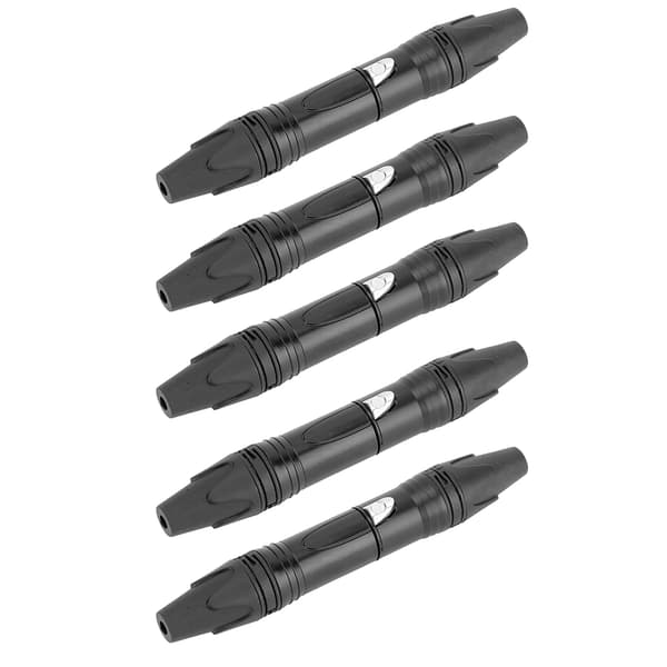 Sort 5 par 3-benet XLR-stik Audio-stik