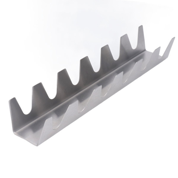 Taco Holder Rustfrit Stål 6 Riller Rustfri Varmebestandig Taco Rack til Bagerier Picnic Grillaftener