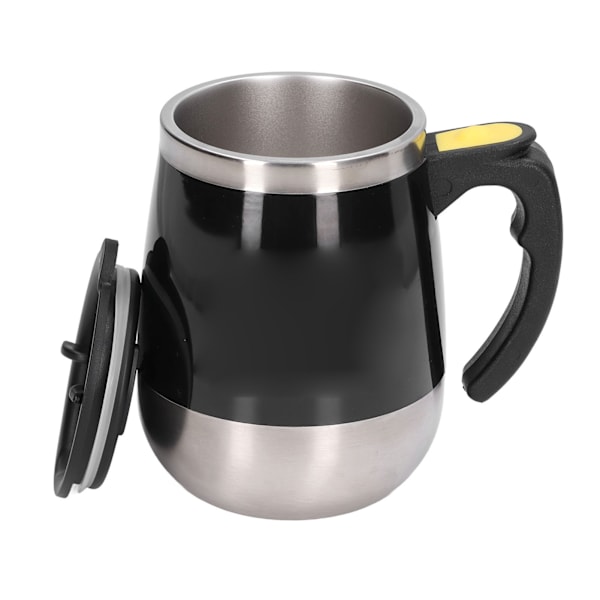 Självrörande mugg automatisk blandning magnetisk mugg rostfritt stål kaffekopp för drycker te varm choklad mjölk svart
