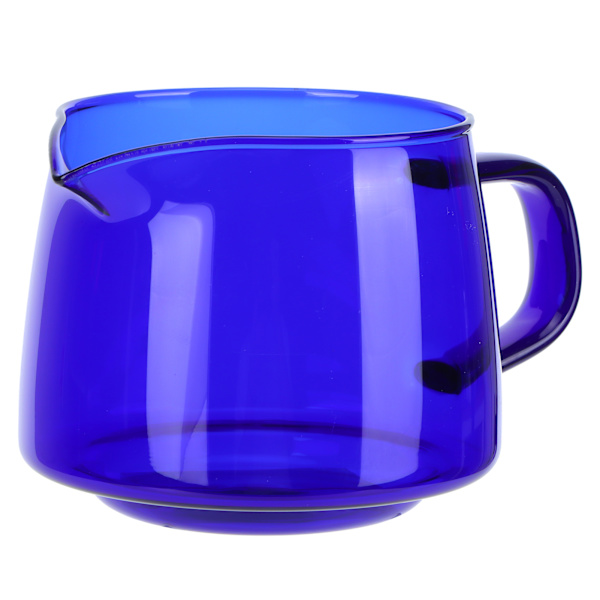 300 ml kaffekopp i högt borosilikatglas, delningsbar mugg, dryckesredskap, kaffeaccessoarer, blå