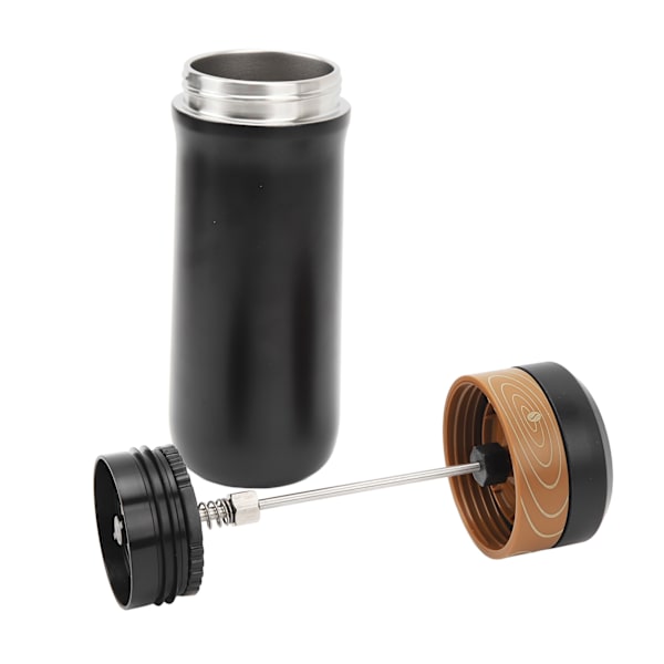 French Press Kaffebryggare Reseportabel Dubbelväggig Rostfri Isolerad Mugg