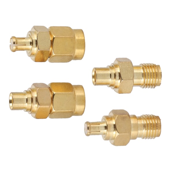 4 kpl Nikkelipinnoitettua messinkiä MCX - SMA-sovitin 50 ohm impedanssi antenniradiolle