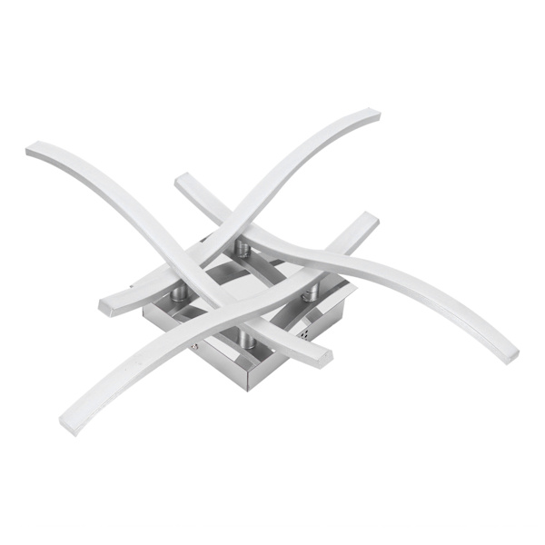 LED-loftslampe 25W Moderne buede lampe til stue Kantine Soveværelse Hvidt lys 85-265V
