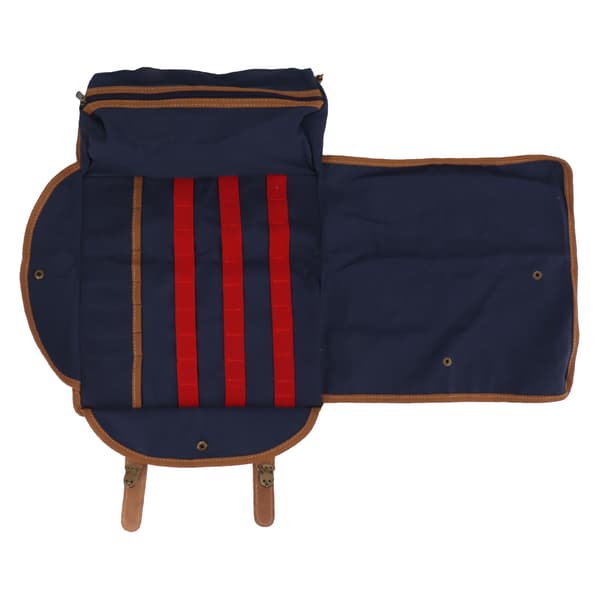 Bartender Bag Multifunksjonell Bærbar Stor Kapasitet Canvas Reise Bartender Kit Bag med Stropp for Utendørs Blå