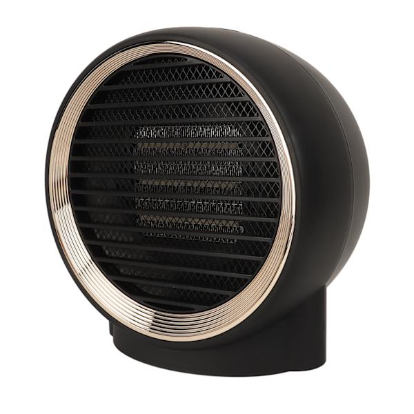 Mini Element 1000W Rund Elektrisk Skrivbordsvärmare Tyst Drift för Hem Sovrum Kontor Skrivbord Inomhusbruk Svart 95V‑240V EU-kontakt