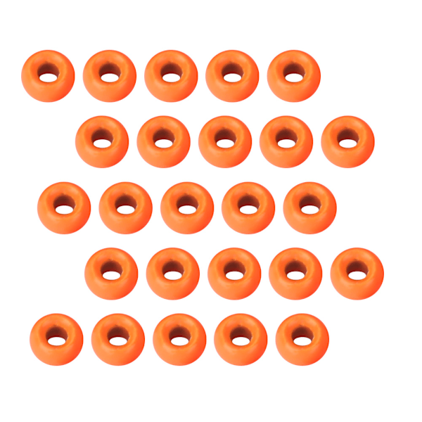 25 st flugbindande volframlegeringspärlor Runt nymfhuvud Ball fiskeredskap Orange (3,8 mm)