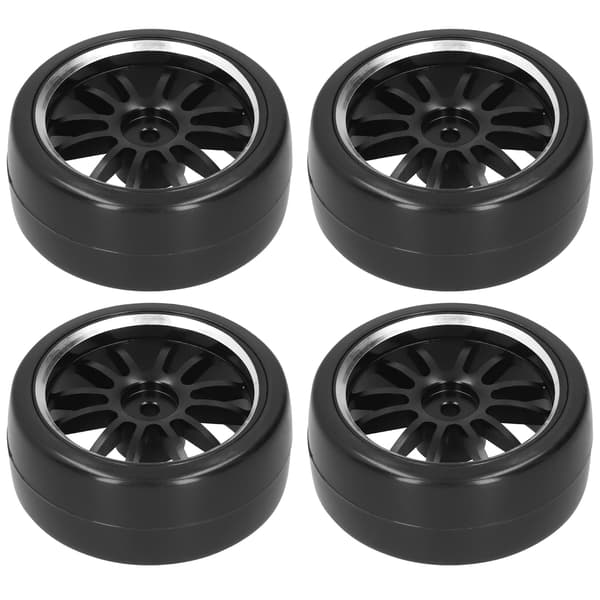 4st Aluminiumlegering Drift Däck RC Biltillbehör Passar för WPL D12 1/10 RC Lastbil 63MM