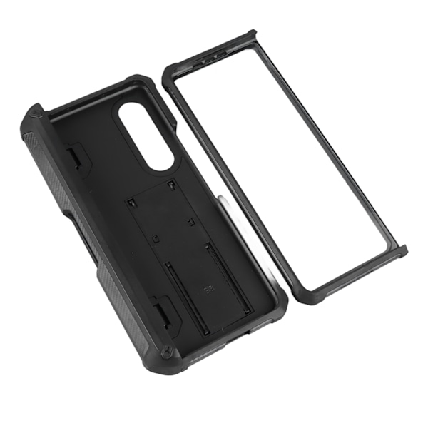 Vikbart phone case med pennhållare Svart TPU och PC Slitstarkt hopfällbart cover för Z Fold 3 5G