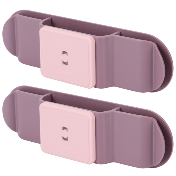 2 stk stikkontaktholder, roterbar, selvklebende ledningskabelpluggorganisator, rosa