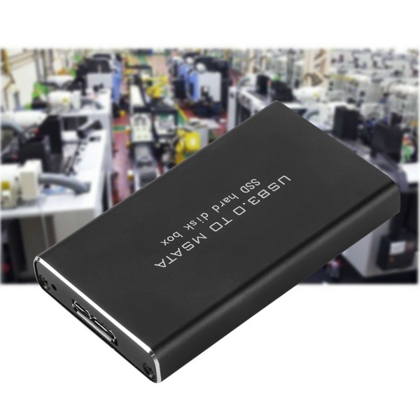 MSAta MINI PCI-E SSD Solid State Disk-hölje Hårddiskbox 6Gbps 30*30/50mm Svart