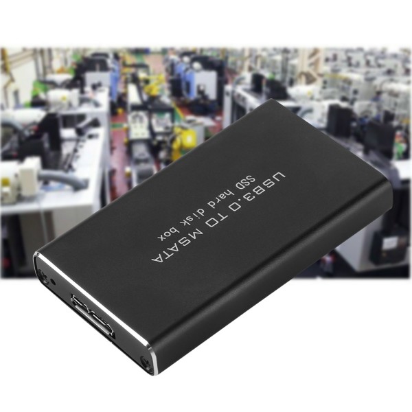 MSAta MINI PCI-E SSD Solid State Disk kabinet Harddiskboks 6Gbps 30*30/50mm Sort