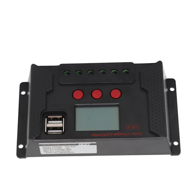 LCD PWM Solar Charge Controller 12V 24V Automatisk Genkendelse Solar PV Charge Controller