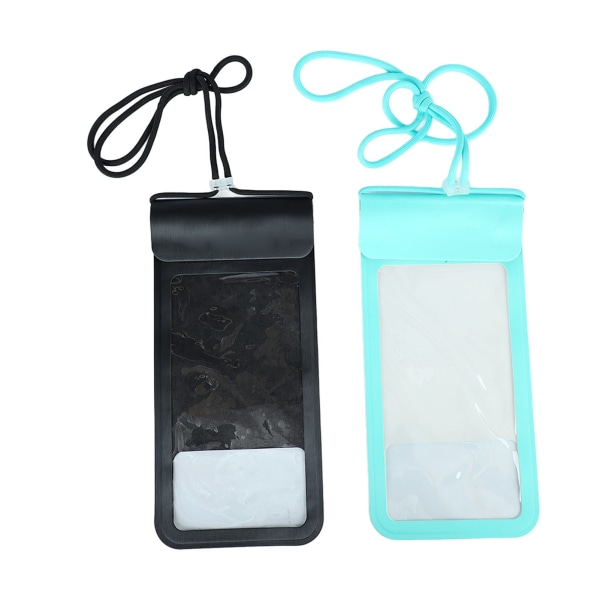 Puhelimen vedenpitävä laukku kosketusnäyttö pölytiivis suojaava vedenalainen matkapuhelintasku kameraikkunalla sukeltamiseen 2 kpl
