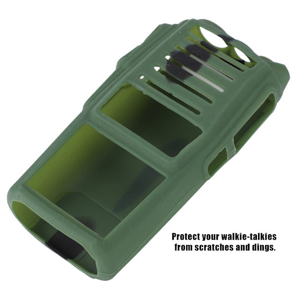 Mykt silikonbeskyttelse for toveisradioholster for Baofeng UV82-walkie-talkier (kamuflasje)