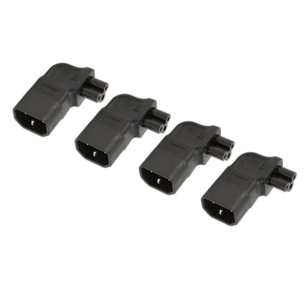 4 kpl IEC320 C14 - IEC320 C5 power 90 asteen oikea kulma IEC320 C14 uros - C5 naaras power 250 V