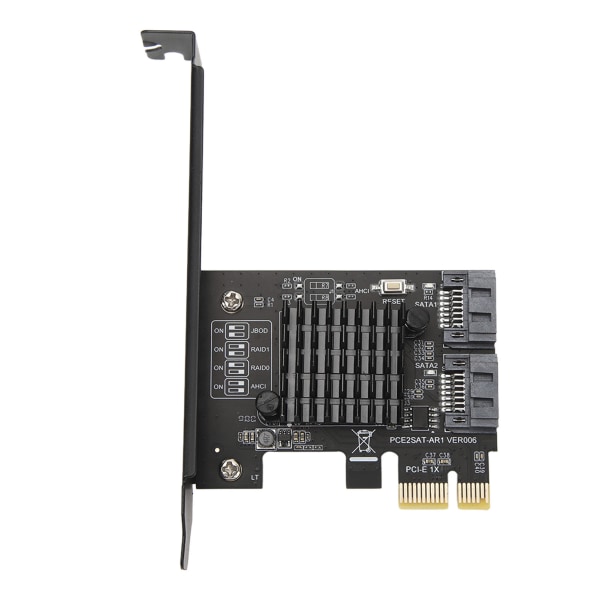 PCIE til SATA3.0 udvidelseskort 2 porte 6 Gbps højhastigheds multifunktionsunderstøttelse PCIE SATAIII RAID-controllerkort til WIN7 8 10 11