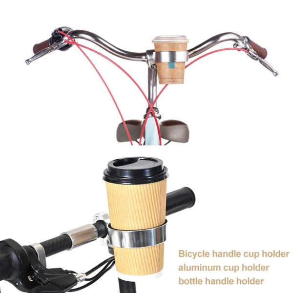 Sykkel vannflaske kaffekoppholder Justerbar landeveissykkelstyre vannflaske holder i aluminiumslegering