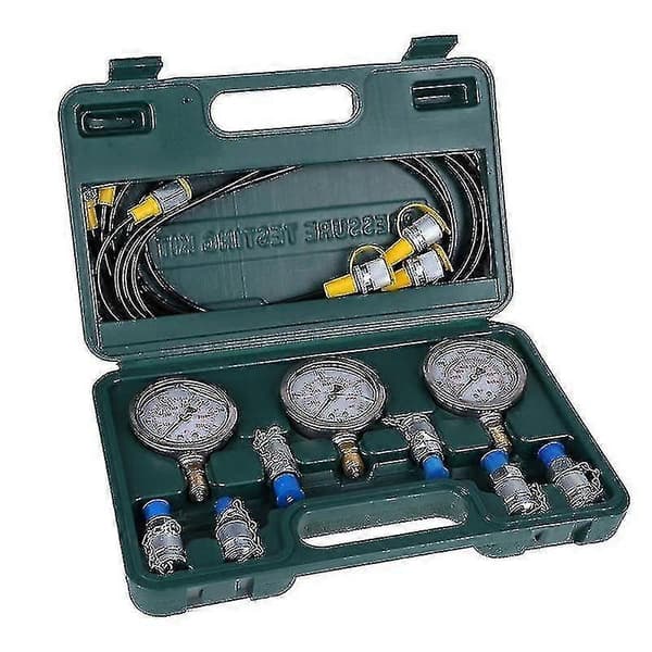 Hydrauliskt trycktestkit 250/400/600bar hydraulisk mätarsats hydraulisk testare, professionell &