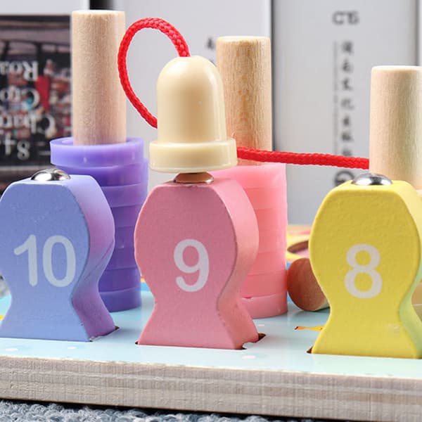 Telleformstabler 5 i 1 Hav-element Magnetisk Multifunksjonell Tre-nummerpuslespill Sortering Montessori-leke