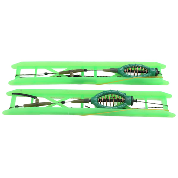 2-pack Fiske Matningsbur Hållbar Fiske Matningsbete Bur Fjäderhållare med Sänke i Bly för Fisk Karp 40g