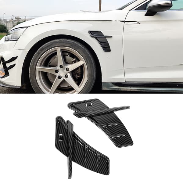 2 stk. Karbonfiber Skjermdeksel Trim Auto Modifikasjon Passer for Audi A7 S7 2017 2019