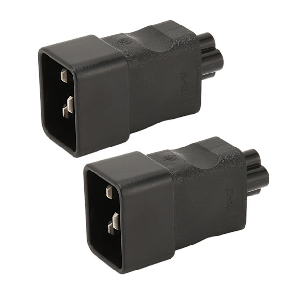 2 stk IEC320 C20 til IEC320 C6 strømadapter Professionel C20 til C6 strømstikadapter til bærbar PDU Server UPS-stik 250V